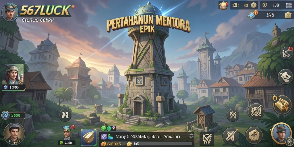 Tampilan menara pertahanan dalam aksi di 567LUCK.