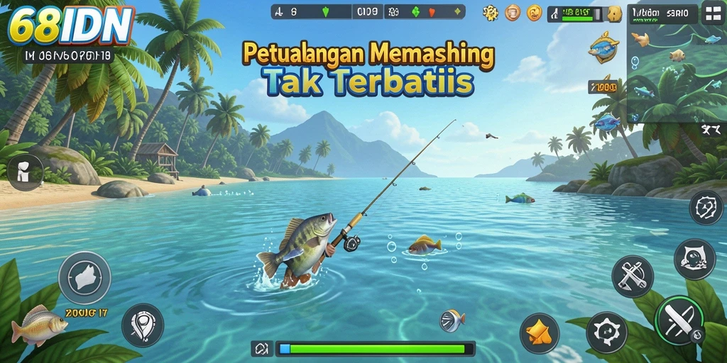 Screenshot gameplay 68IDN menampilkan pengalaman memancing yang menakjubkan.