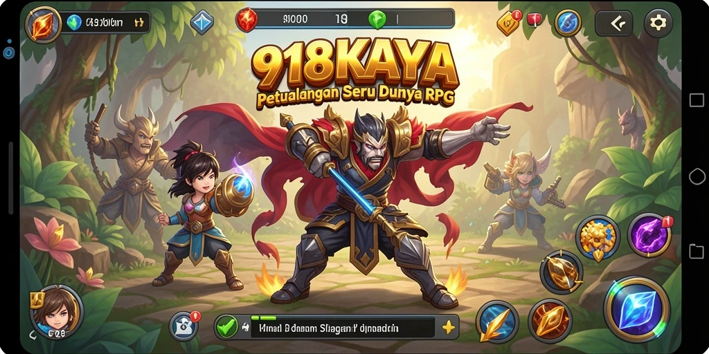 Screenshot menunjukkan gameplay RPG yang mendebarkan di 918KAYA.