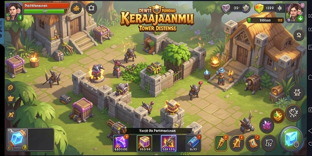 Gameplay seru DEWI11 dalam pertempuran Tower Defense yang menantang.