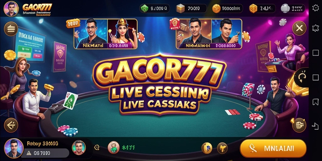 Tampilan menarik gameplay Live Casino di GACOR777.