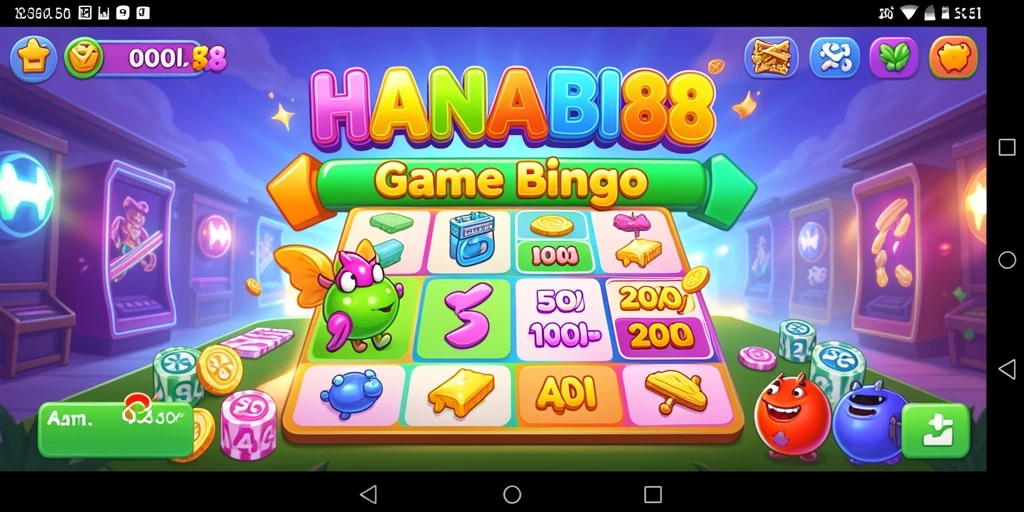 Screenshot utama HANABI88 menampilkan gameplay Bingo yang seru.