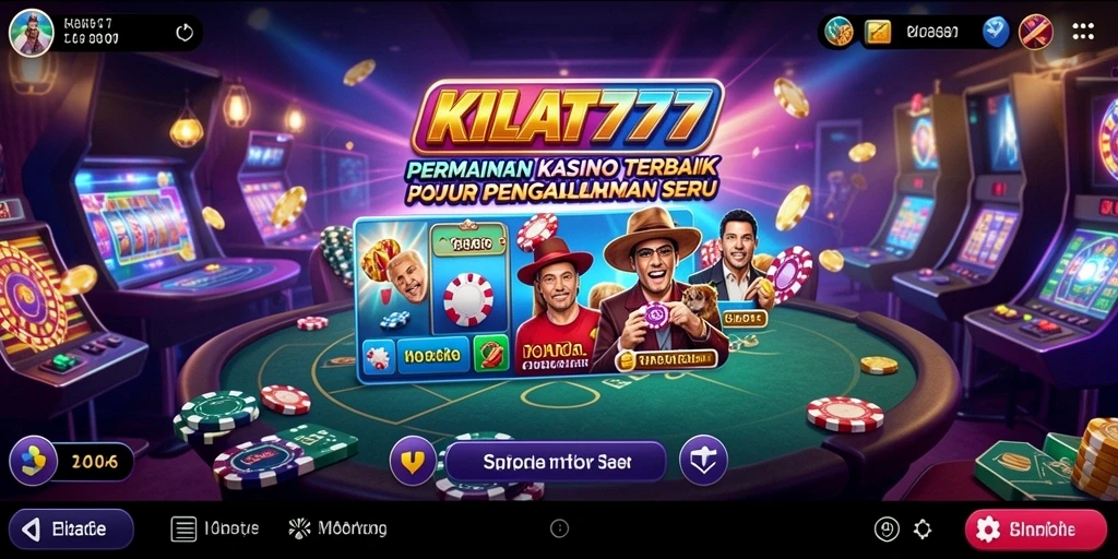 Tampilan menarik dari gameplay KILAT777 dalam aplikasi Kasino.