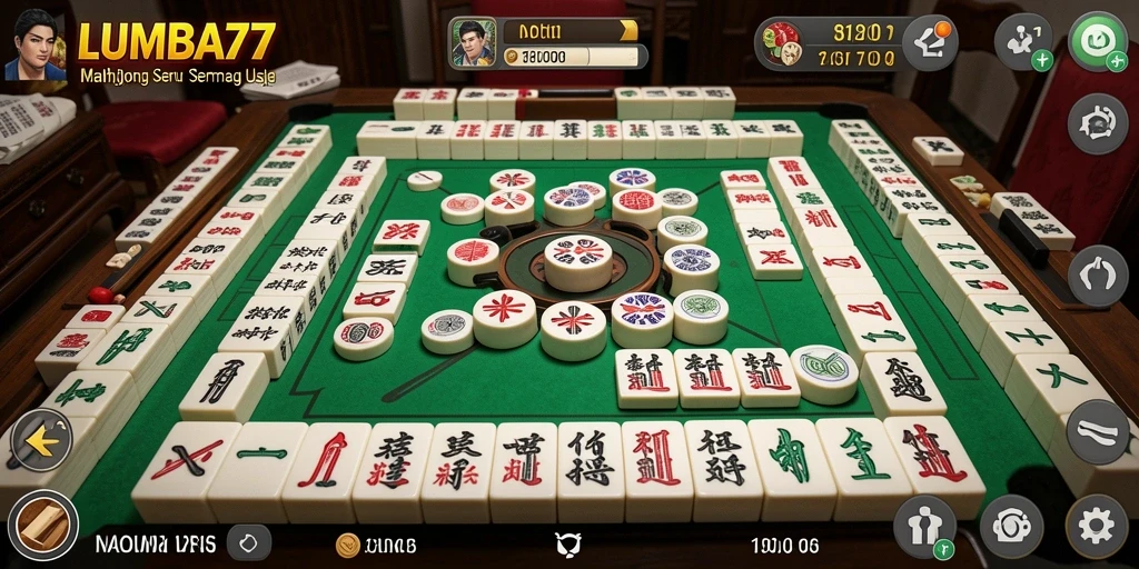 Screenshot LUMBA77 menampilkan gameplay Mahjong yang seru.