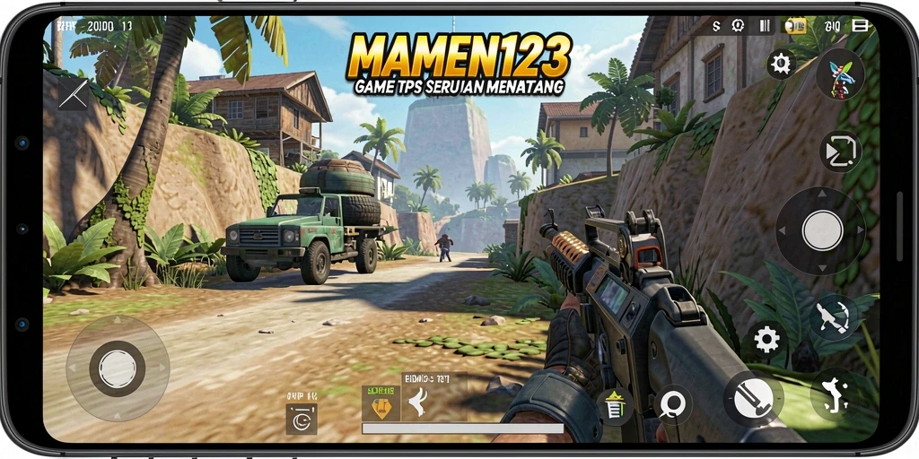 Screenshot menunjukkan aksi intens dalam gameplay TPS.