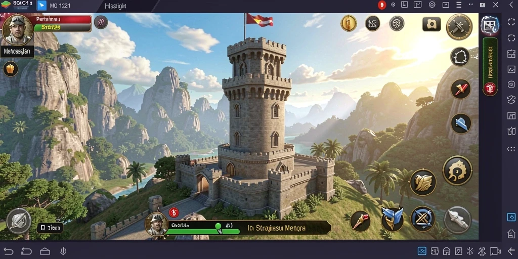 Tampilan gameplay MPO1221 yang menegangkan dalam Tower Defense.