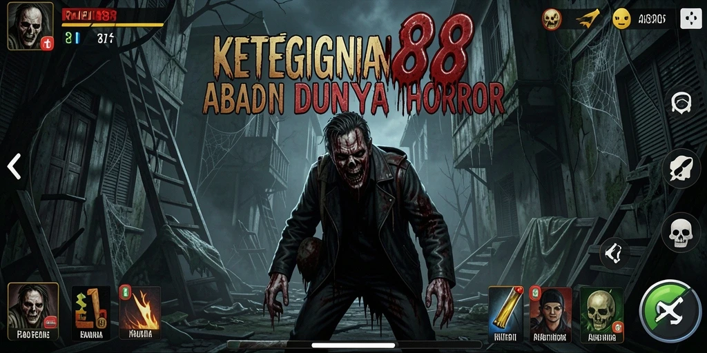 Tampilan menegangkan dari gameplay HORROR di RAFI88.