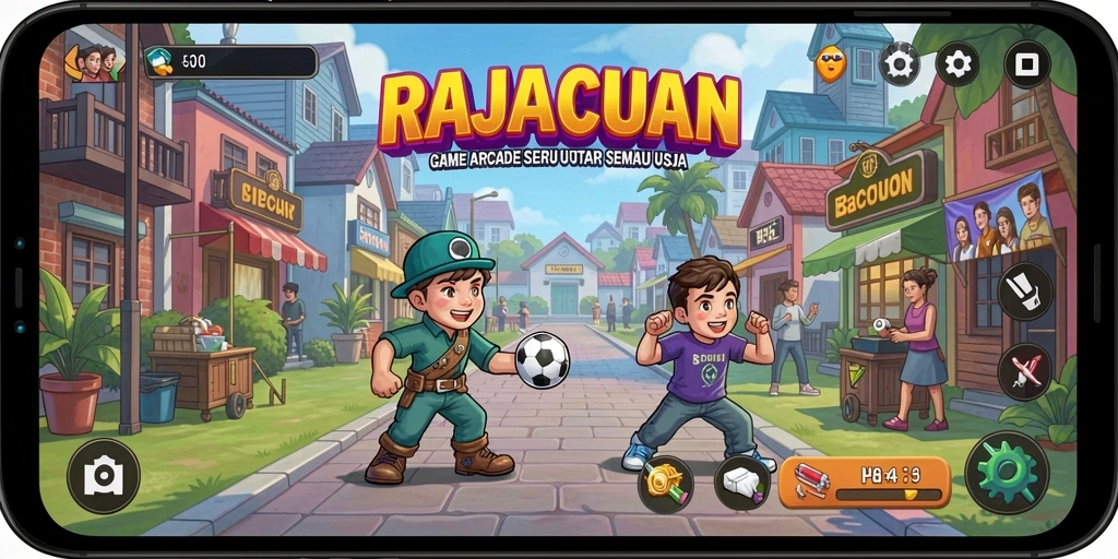 Gameplay seru RAJACUAN dengan tantangan menarik di setiap level.