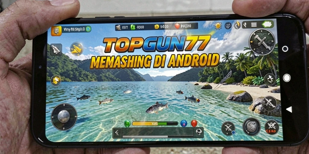 Screenshot gameplay menarik di TOPGUN77 dengan aksi memancing yang seru.