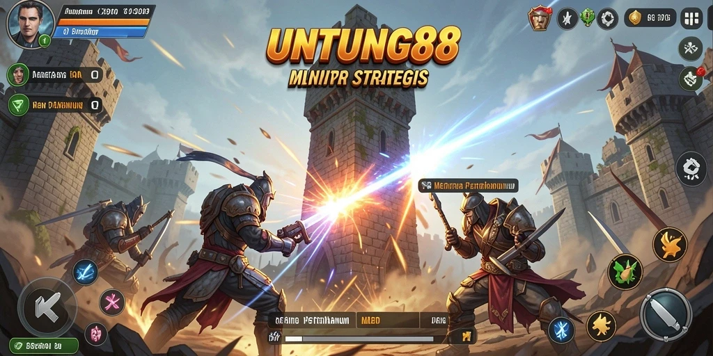 Gameplay seru UNTUNG88 dalam pertempuran Tower Defense.