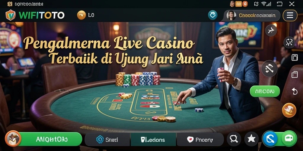 Tampilan gameplay WIFITOTO yang menarik dengan dealer langsung dan interaksi sosial.